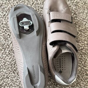 Shimano clip on cycling Touring Shoe with SPD cleats - taupe, size 8.5W